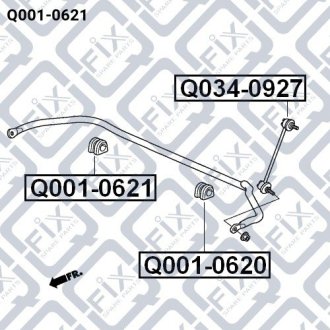 Втулка переднього стабілізатора (права) Q-fix Q001-0621
