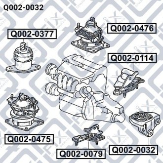 Подушка коробки швидкостей (AT/MT) Q-fix Q002-0032