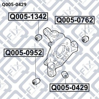 Сайлентблок задньої цапфи Q-fix Q005-0429