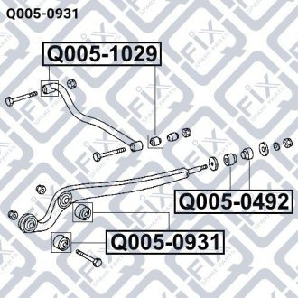 Сайлентблок важеля нижнього передній Q-fix Q005-0931