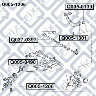 Сайлентблок заднього важеля Q-fix Q005-1206