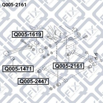 Сайлентблок заднього поперечного важеля Q-fix Q0052161