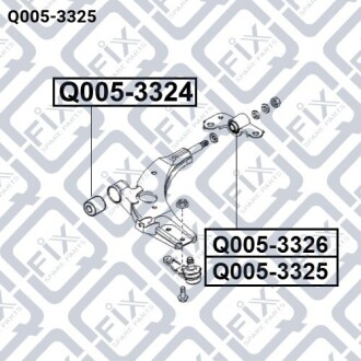 Сайлентблок важеля (лівий) Q-fix Q005-3325