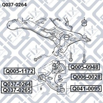 Важіль передньої підвіски лівий Q-fix Q037-0264