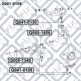 Опора кульова переднього нижнього важеля Q-fix Q041-0108