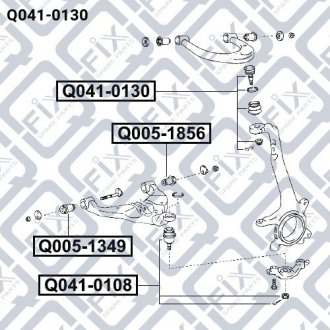 Опора кульова переднього верхнього важеля Q-fix Q041-0130