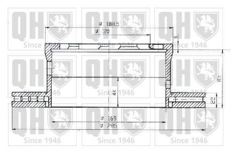 Гальмiвнi диски заднi MB Sprinter 408-416/VW LT 46 96- QUINTON HAZELL BDC4543