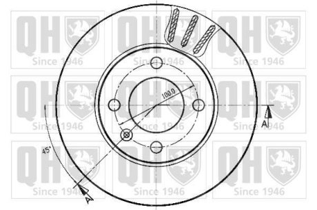 Диск тормозной (передний) Seat Arosa/VW Polo 94-04 (239x18) QUINTON HAZELL BDC4548