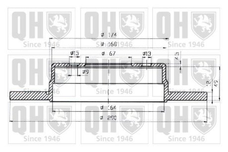 Гальмiвнi диски QUINTON HAZELL BDC4795