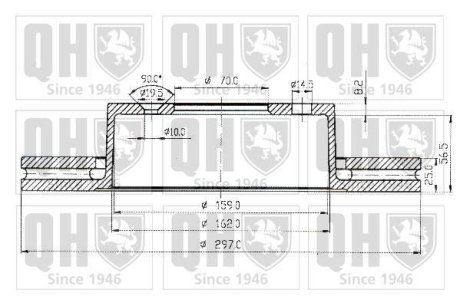 Гальмiвнi диски RANGE ROVER II (LP) QUINTON HAZELL BDC4804