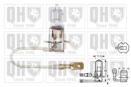 Автолампа H3 12V 55W PK22s QUINTON HAZELL QBL453