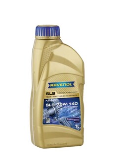 Трансмиссионное масло SLS GL-5 LS 75W-140 синтетическое 1 л RAVENOL 1221110001