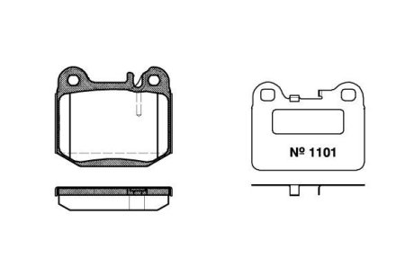 Колодка гальм. диск. MB M-CLASS (W163) (02/98-06/05) задн. REMSA 0014.40