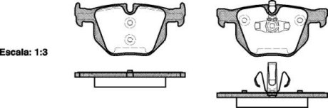 Гальмівнi колодки дисковi зад. BMW 5 (E60) 03-/3 (E90)/(E90N) 05- REMSA 038170