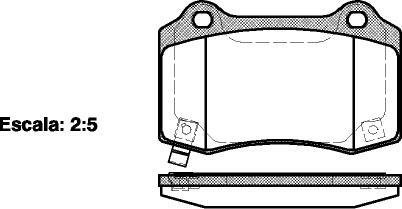 Гальмiвнi колодки дискові зад. Jeep Commander, Grand Cherokee III 3.0Crd-5.7 06.05-12.10 REMSA 043454 (фото 1)