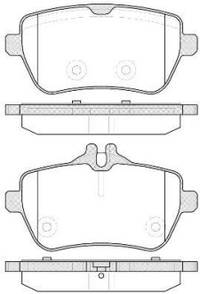 Гальмівні колодки зад. MB (C217), S (W222, V222, X222), SL (R231) 2.1DH-4.7 01.12- REMSA 153500
