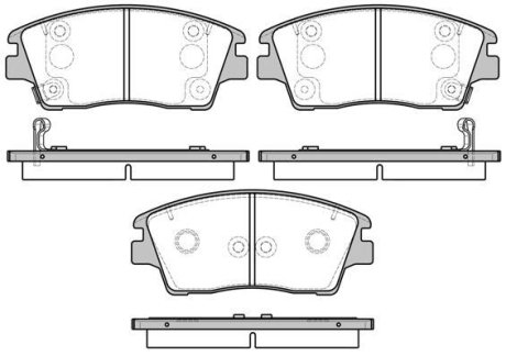 Гальмівнi колодки дисковi перед. HYUNDAI TUCSON 15- REMSA 167602