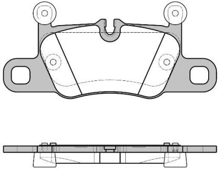 Колодки гальмівні (задні) Porsche 911 12-/Cayenne Coupe 19- (Brembo) (з балансиром) REMSA 171400