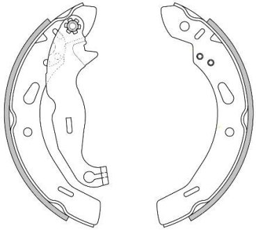 Колодки гальмівні (задні) Ford Fiesta 08- (барабанні) (200x32) REMSA 427800