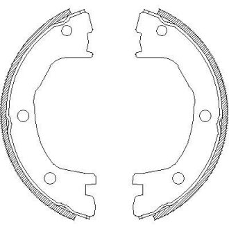 Гальмівні колодки ручного гальма REMSA 471200