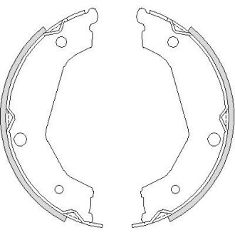 Гальмівні колодки ручного гальма REMSA 473200