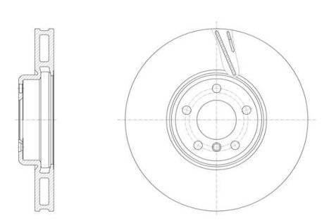 Диск гальмівний перед. правий BMW 5 (F07, F10, F11, F18), 6 (F12, F13, F06), 7 (F01, F02, F03, F04) 3.0/3.5/4.0D 09- REMSA 6155211 (фото 1)