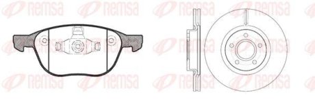 Комплект: 2 диска+ 4 колодки гальмівних REMSA 8108201