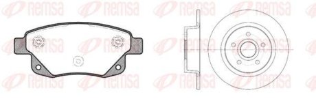 Комплект: 2 диска+ 4 колодки гальмівних REMSA 8125201 (фото 1)