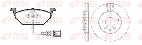 Комплект гальмівний передн. AUDI A3 96-;SEAT TOLEDO 98-;SKODA FABIA 99-,OCTAVIA REMSA 8633.10