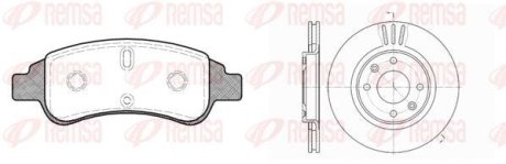 Комплект: 2 диска+ 4 колодки гальмівних REMSA 884002