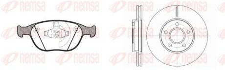 Комплект: 2 диска+ 4 колодки гальмівних REMSA 898400 (фото 1)