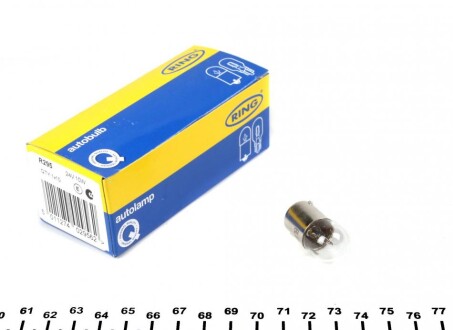 Автолампа R10W BA15s 10 W прозрачная Ring R295