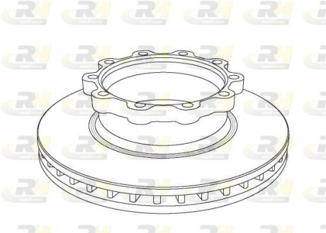 Диск тормозной SCANIA 4 series, 429*45*131 ROADHOUSE 104720