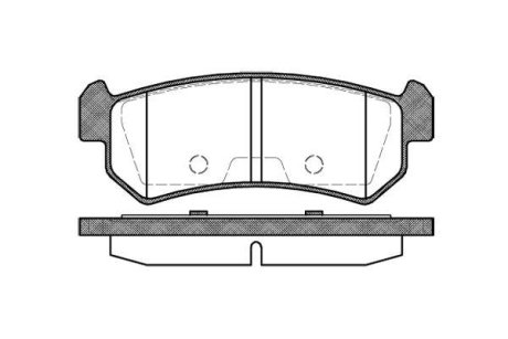 Колодки гальмівні дискові задні CHEVROLET LACETTI универсал (J200) 05-,REZZO 05-,TACUMA 05-,NUBIRA у ROADHOUSE 2104800