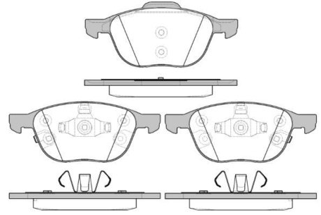 Колодки гальмівні (передні) Ford C-Max/Focus/Mazda 3/5 03- (Teves) Q+ ROADHOUSE 2108212