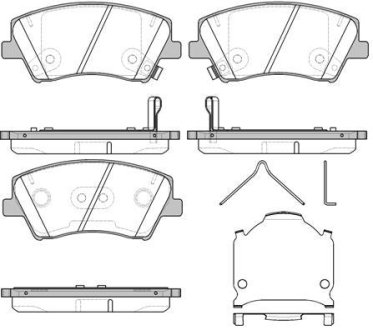 Колодки гальмівні (передні) Hyundai Elantra 15-/Ioniq/Kia Niro 16- ROADHOUSE 2141204