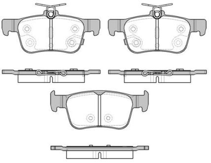 Колодки гальмівні (задні) Honda Civic X 1.0-2.0 16- (Teves) Q+ ROADHOUSE 2155132