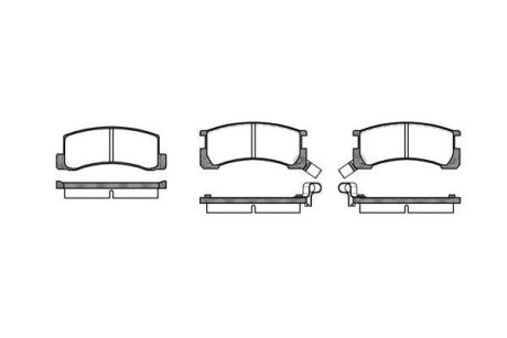 Гальмівні колодки, дискове гальмо (набір) ROADHOUSE 218502
