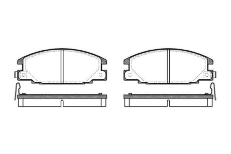 Гальмівні колодки, дискове гальмо (набір) ROADHOUSE 223804
