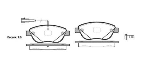 Колодки передние L=137mm ROADHOUSE 285912