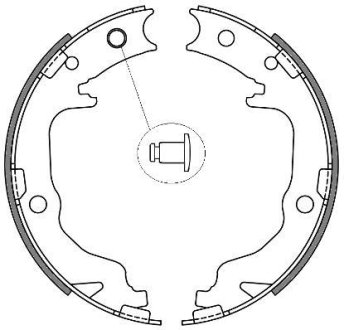 Колодки ручника Peugeot 4008/Mitsubishi Outlander 06- (170x32) ROADHOUSE 4641.00 (фото 1)