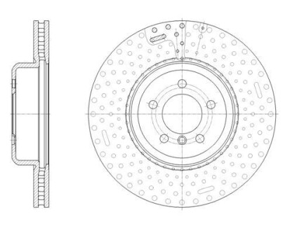 Диск гальмівний (передній) BMW 3 (F30/F80)/4 (F32/F82) 11-18 (370x30) ROADHOUSE 6165110