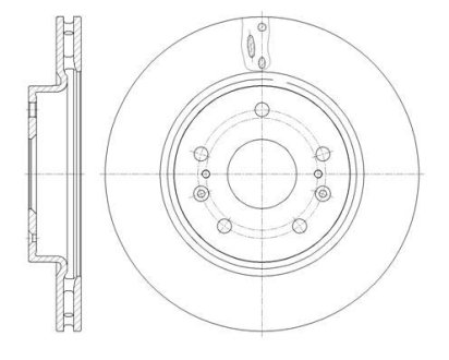 Тормозной диск передний SUZUKI SX4 S-Cross (08/13-) ROADHOUSE 6166510