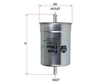 Фільтр паливний 1.6MPI 8V,1.8MPI 20V,1.8MPI Turbo,2.8MPI 30V,2.4MPI 30V,3.0MPI 30V,3.2MPI 24V,2.3MPI 16V VW T4 90-03, Sharan 95-10, PASSAT B5 96-05, Passat B3-B4 88-96; AUDI A6 97-04; SKODA Superb 01-08; FORD Galaxy 94-06; MERCEDES-BENZ G-Class W463 SAKURA FS-8002