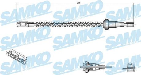 Трос ручного гальма.r. CORSA C 220 bкbny SAMKO C0556B