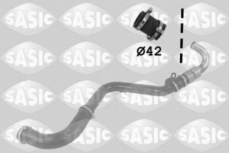 Патрубок інтеркулера FORD C-MAX/FOCUS II 2,0TDCI 42MM (KRрTKI) SASIC 3336227