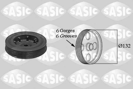 Шкив кол. renault (8200386445 SASIC 4000701