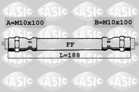 Шланг гальмівний SASIC 6604002