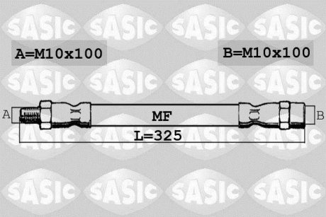 Шланг гальмівний SASIC 6606037