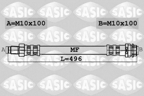 Шланг гальмівний SASIC 6606039